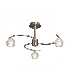 Sphere Semi Flush 3 Light G9 Satin Nickel-1