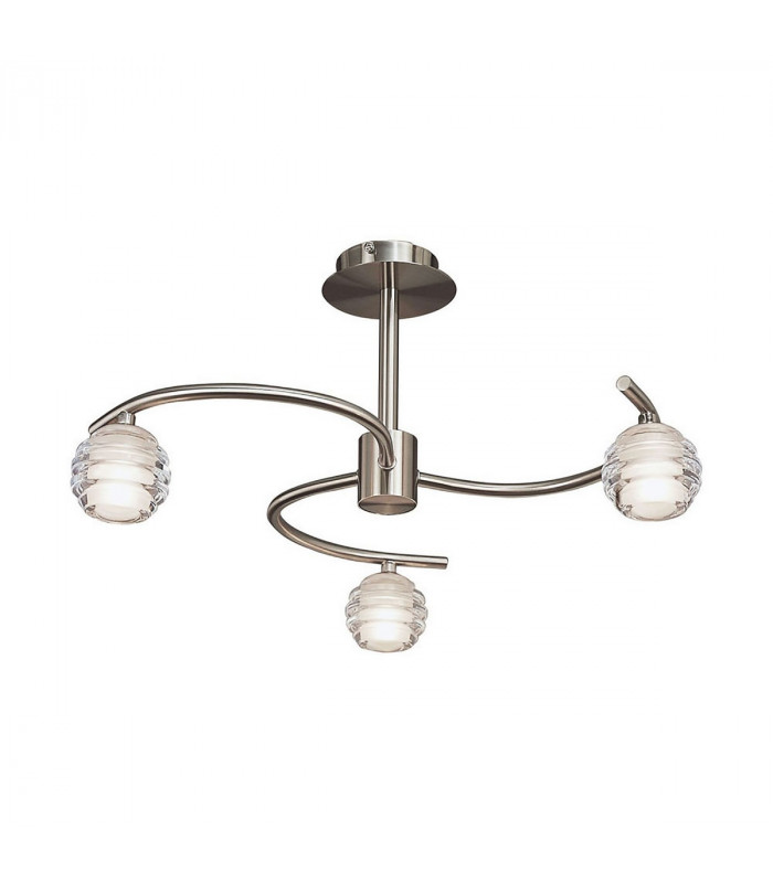 Sphere Semi Flush 3 Light G9 Satin Nickel-1
