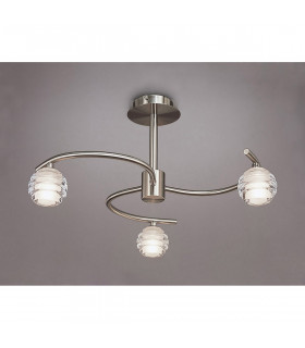 Sphere Semi Flush 3 Light G9 Satin Nickel-2