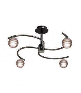 Sphere Semi Flush 4 Light G9 Black Chrome-1