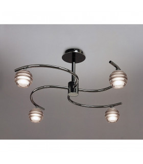 Sphere Semi Flush 4 Light G9 Black Chrome-2