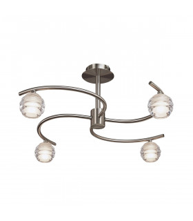 Sphere Semi Flush 4 Light G9 Satin Nickel-1