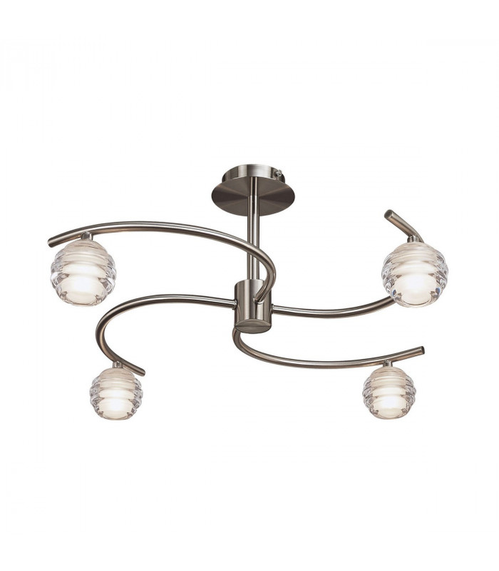 Sphere Semi Flush 4 Light G9 Satin Nickel-1