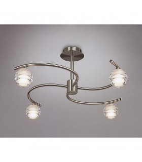 Sphere Semi Flush 4 Light G9 Satin Nickel-2