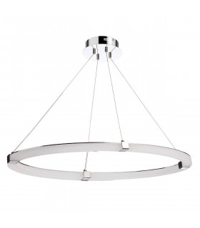 Taccía Pendant 28W LED Oval 3000K 2500lm Polished Chrome/Frosted Acrylic 3yrs Warranty-1