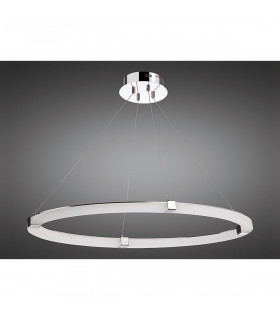 Taccía Pendant 28W LED Oval 3000K 2500lm Polished Chrome/Frosted Acrylic 3yrs Warranty-2