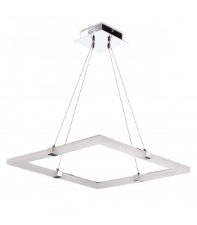 Taccía Pendant 28W LED Square 3000K 2500lm Polished Chrome/Frosted Acrylic 3yrs Warranty-1