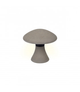 Taos Small Mushroom Bollard 6.5W LED 3000K 490lm IP65 Dark Grey Cement 3yrs Warranty-1