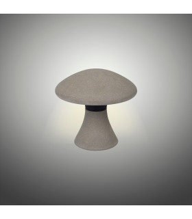 Taos Small Mushroom Bollard 6.5W LED 3000K 490lm IP65 Dark Grey Cement 3yrs Warranty-2