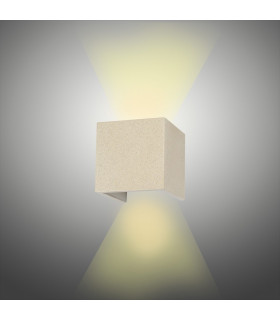 Taos Wall Lamp 12W LED 3000K 1100lm IP65 White Cement 3yrs Warranty-2