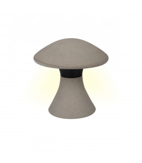 Taos Large Mushroom Bollard 12W LED 3000K 905lm IP65 Dark Grey Cement 3yrs Warranty-1