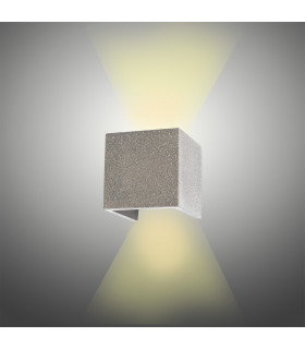 Taos Wall Lamp 12W LED 3000K 1100lm IP65 Dark Grey Cement 3yrs Warranty-2