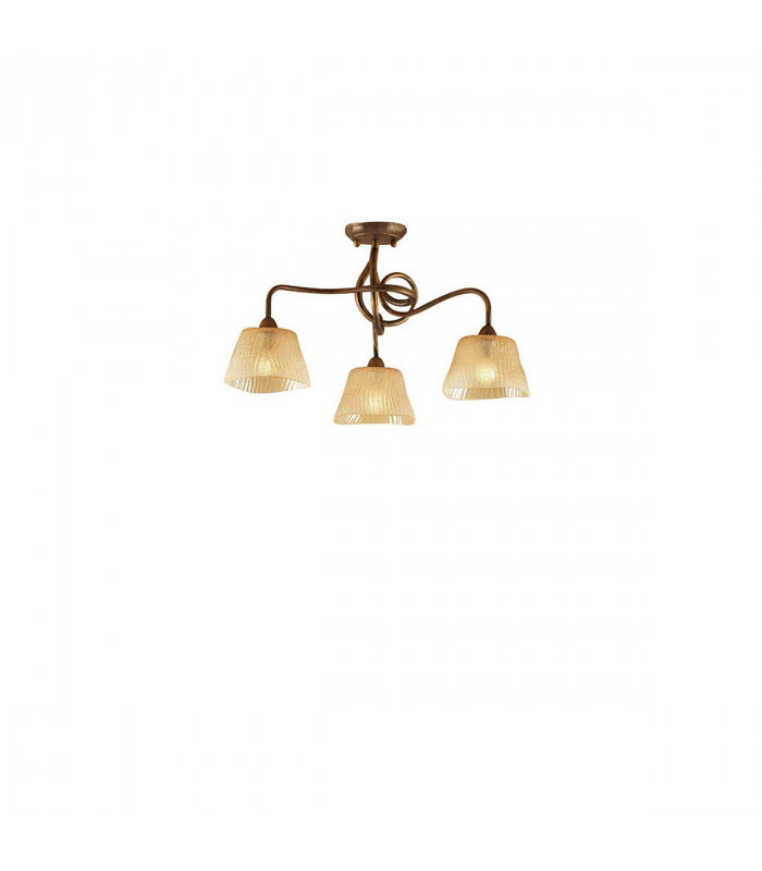 (0039 003) Tentacle Ceiling 3 Light E14 Rustic Gold-1