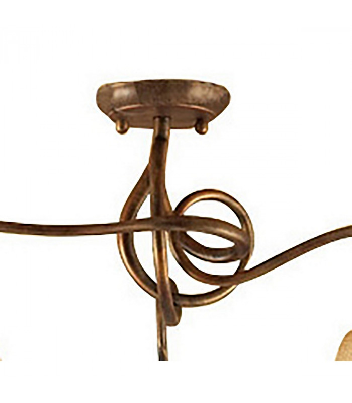(0039 003) Tentacle Ceiling 3 Light E14 Rustic Gold-3