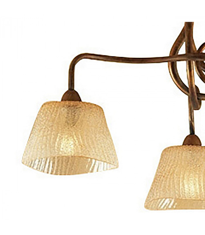 (0039 003) Tentacle Ceiling 3 Light E14 Rustic Gold-4