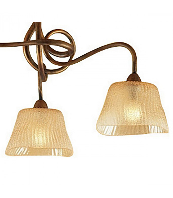 (0039 003) Tentacle Ceiling 3 Light E14 Rustic Gold-5