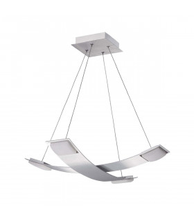 Thea Square Pendant 4 Light 28W LED 3000K 2520lm Satin Aluminium/Frosted Acrylic 3yrs Warranty-1