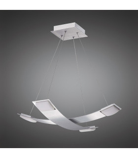 Thea Square Pendant 4 Light 28W LED 3000K 2520lm Satin Aluminium/Frosted Acrylic 3yrs Warranty-2