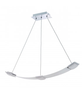 Thea Linear Pendant 3 Light 21W LED 3000K 1890lm Satin Aluminium Frosted Acrylic 3yrs Warranty-1