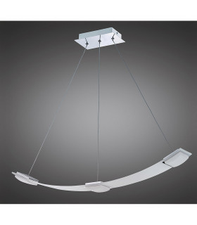 Thea Linear Pendant 3 Light 21W LED 3000K 1890lm Satin Aluminium Frosted Acrylic 3yrs Warranty-2