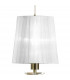 Tiffany Linear Pendant 3+3 Light E27+G9 Line Antique Brass With White Shades & Clear Crystal-4