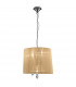 Tiffany Pendant 3+3 Light E14+G9 Polished Chrome With Soft Bronze Shade & Clear Crystal-1