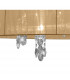 Tiffany Pendant 3+3 Light E14+G9 Polished Chrome With Soft Bronze Shade & Clear Crystal-6