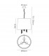 Tiffany Pendant 3+3 Light E14+G9 Polished Chrome With Soft Bronze Shade & Clear Crystal-7