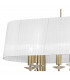 Tiffany Pendant 6+6 Light E27+G9 Oval Antique Brass With White Shade & Clear Crystal-5