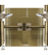 Tiffany Wall Lamp Switched 2+2 Light E14+G9 Antique Brass With White Shades & Clear Crystal-3