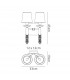 Tiffany Wall Lamp Switched 2+2 Light E14+G9 Antique Brass With White Shades & Clear Crystal-7