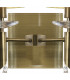 Tiffany Wall Lamp Switched 2+2 Light E14+G9 Antique Brass With Cream Shades & Clear Crystal-3