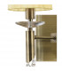 Tiffany Wall Lamp Switched 2+2 Light E14+G9 Antique Brass With Cream Shades & Clear Crystal-5