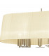Tiffany Pendant 6+6 Light E27+G9 Oval Antique Brass With Cream Shade & Clear Crystal-5