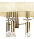Tiffany Pendant 6+6 Light E27+G9 Oval Antique Brass With Cream Shade & Clear Crystal-6