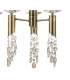 Tiffany Pendant 6+6 Light E27+G9 Oval Antique Brass With Cream Shade & Clear Crystal-7