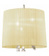 Tiffany Pendant 3+3 Light E14+G9 Antique Brass With Cream Shade & Clear Crystal-4