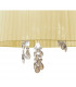 Tiffany Pendant 3+3 Light E14+G9 Antique Brass With Cream Shade & Clear Crystal-5