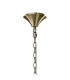 Tiffany Pendant 2 Tier 12+12 Light E14+G9 Antique Brass With Cream Shades & Clear Crystal-3