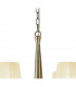 Tiffany Pendant 2 Tier 12+12 Light E14+G9 Antique Brass With Cream Shades & Clear Crystal-4