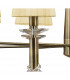 Tiffany Pendant 2 Tier 12+12 Light E14+G9 Antique Brass With Cream Shades & Clear Crystal-8