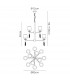 Tiffany Pendant 2 Tier 12+12 Light E14+G9 Antique Brass With Cream Shades & Clear Crystal-10