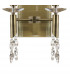 Tiffany Wall Lamp 2+2 Light E14 With Soft Bronze Shades Antique Brass/Crystal-4