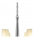 Tiffany Pendant 4+4 Light E14+G9 Polished Chrome With Cream Shades & Clear Crystal-4