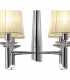 Tiffany Pendant 4+4 Light E14+G9 Polished Chrome With Cream Shades & Clear Crystal-5