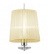 Tiffany Pendant 1+1 Light E27+G9 Polished Chrome With Cream Shade & Clear Crystal-4