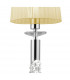 Tiffany Pendant 1+1 Light E27+G9 Polished Chrome With Cream Shade & Clear Crystal-5