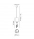 Tiffany Pendant 1+1 Light E27+G9 Polished Chrome With Cream Shade & Clear Crystal-7