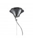 Tiffany Pendant 3+1 Light E27+G9 Polished Chrome With Soft Bronze Shade & Clear Crystal-3