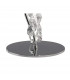 Tiffany Table Lamp 1+1 Light E14+G9 Polished Chrome With Cream Shade & Clear Crystal-3